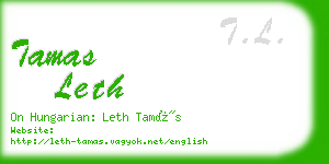 tamas leth business card